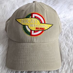 Ducati Meccanica Bologna Snapback Hat Tan Metro L/XL